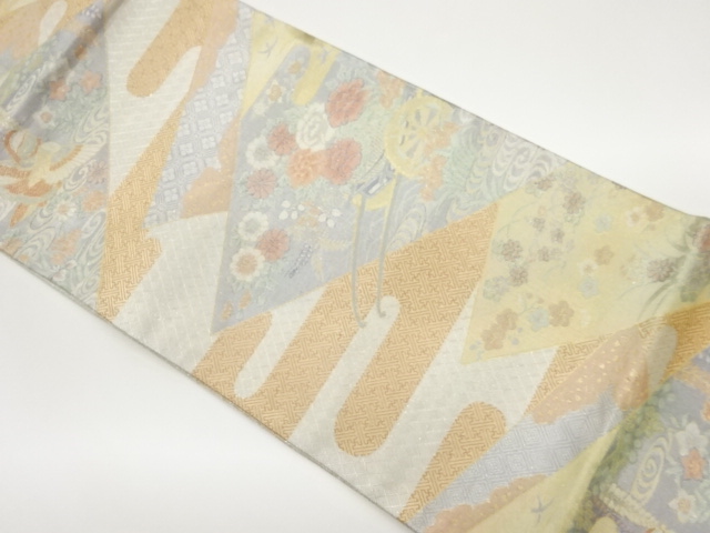 JAPANESE FUKURO OBI / SAGANISHIKI / WOVEN CLASSICAL PATTERN